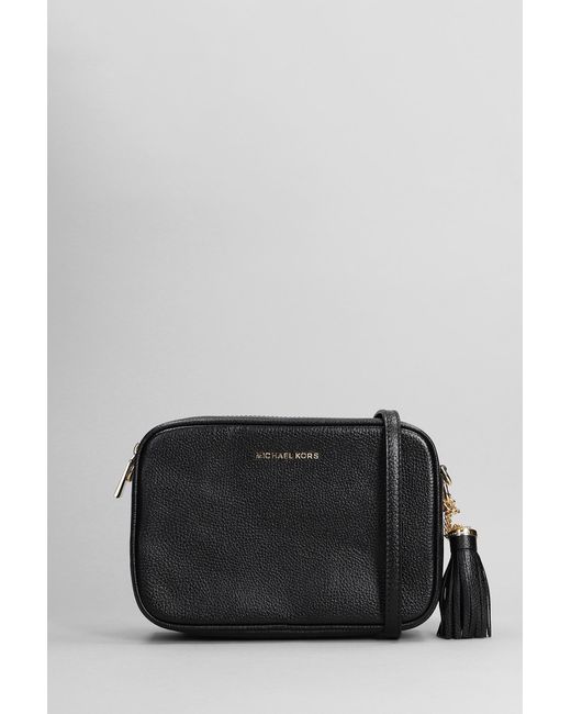 Michael Kors Jet Set Shoulder Bag In Black Leather Lyst