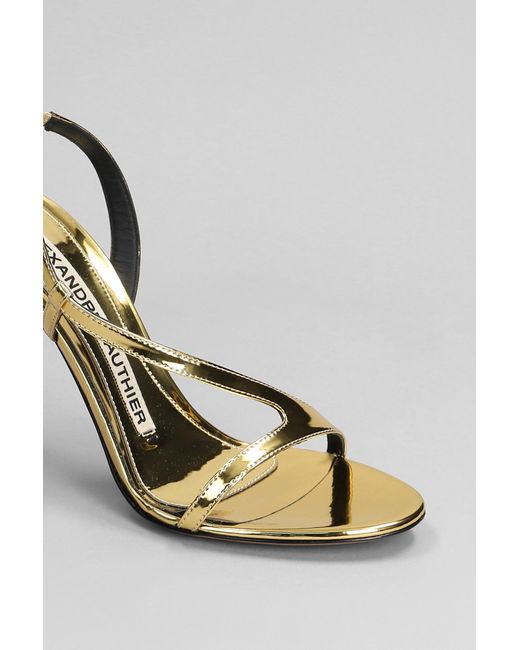 Alexandre Vauthier Metallic Sandals In Gold Leather