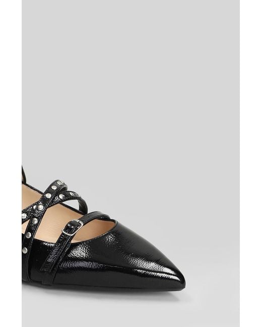 Anna F. Ballet Flats In Black Leather