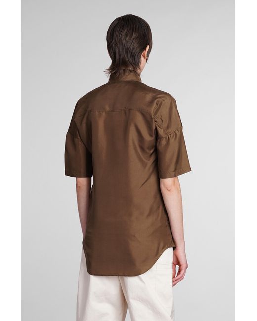 Camicia in Seta Marrone di Lemaire in Brown
