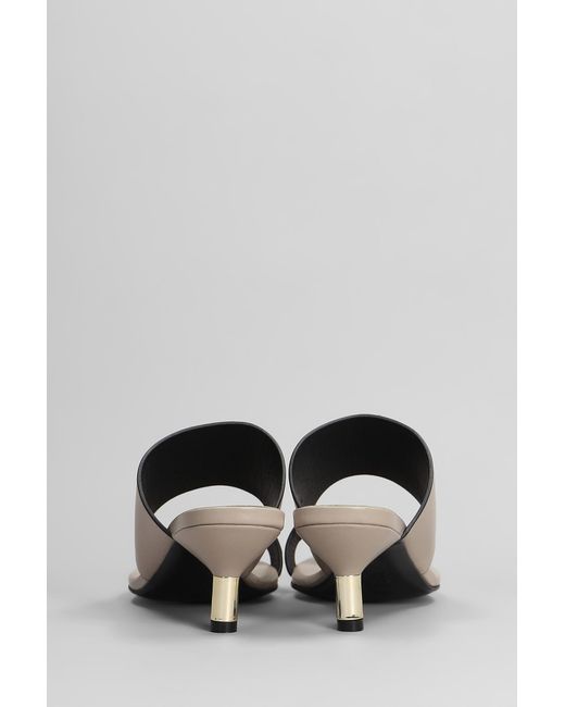 DONNARì Natural Slipper-mule In Beige Leather