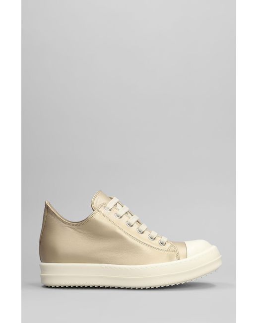 Sneakers Low sneaks in Pelle Oro di Rick Owens in Natural