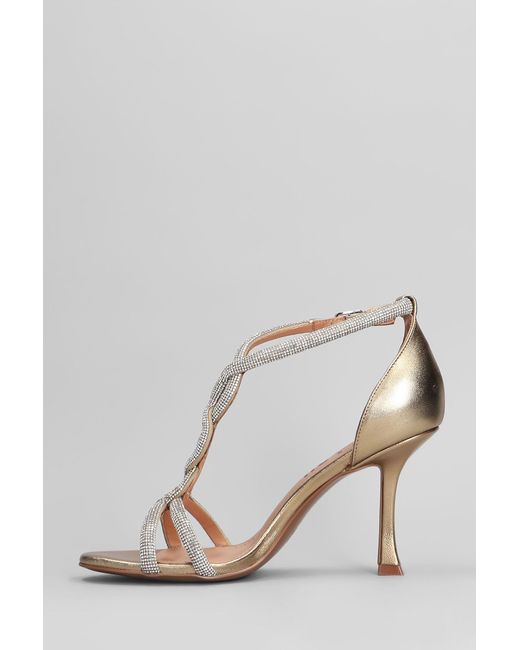 Bibi Lou White Circe 90 Sandals In Platinum Leather