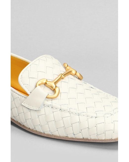 Mara Bini Loafers In White Leather