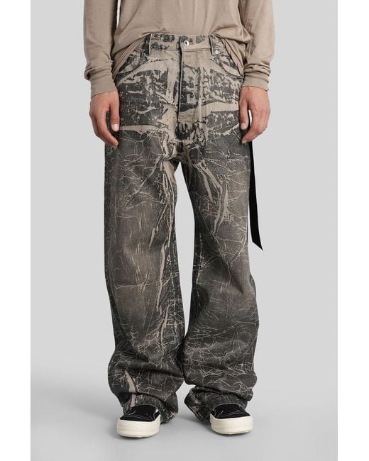 Rick Owens Geth Jeans Jeans In Black Cotton for men