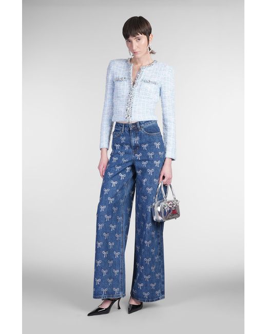 Jeans in Cotone Blu di Self-Portrait in Blue