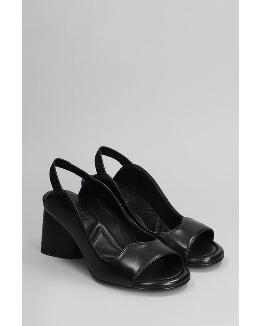 Sandali in Pelle Nera di Mara Bini in Gray