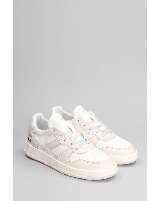 Date Court 2.0 Sneakers In White Leather