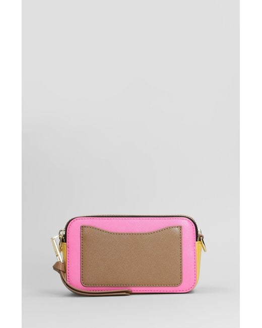 Marc Jacobs The Snapshot Shoulder Bag In Rose-pink Leather