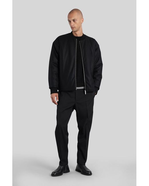 Jil Sander Black Bomber Jacket for men