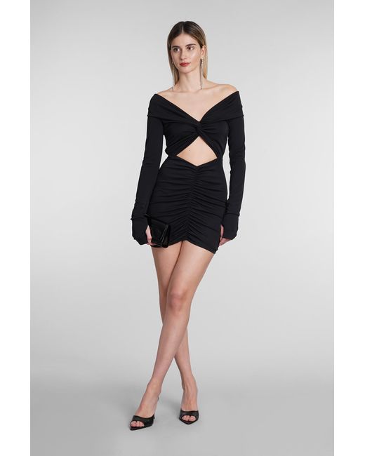 ANDAMANE Kendall Mini Dress In Black Polyester
