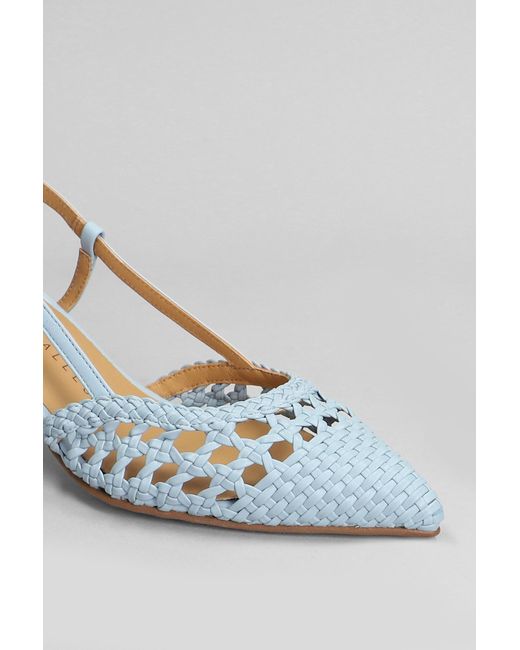Pedro Miralles White Pumps In Cyan Leather