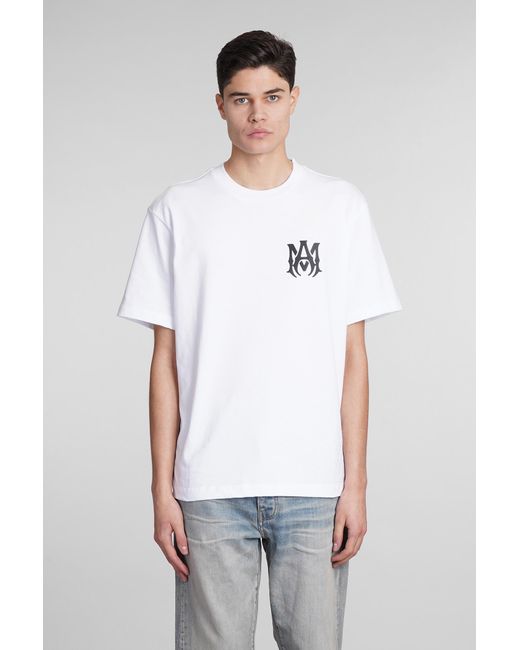 T-Shirt in Cotone Bianco di Amiri in White da Uomo