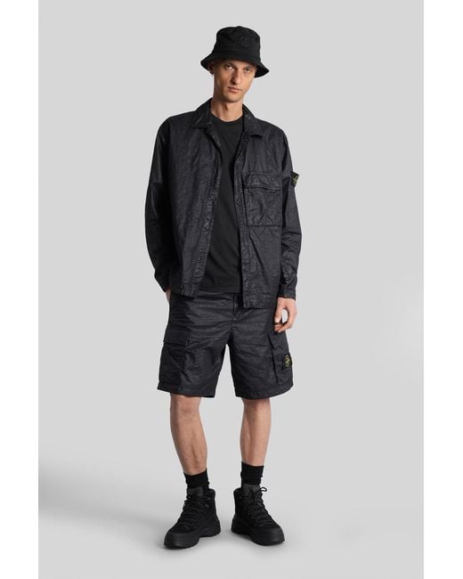 Stone Island Black Cotton T-Shirt for men