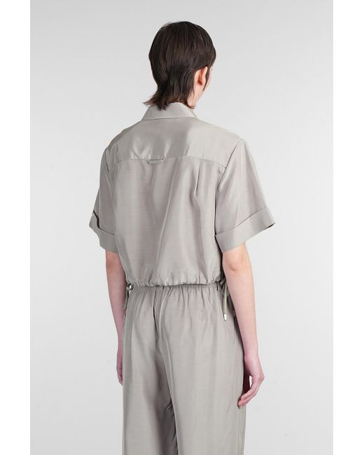 Camicia Ryett in acetato Grigio di Jonathan Simkhai in Gray