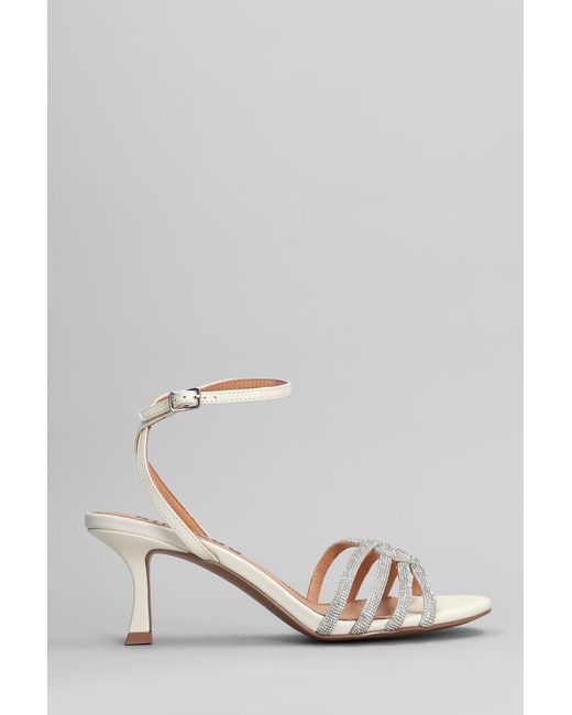 Bibi Lou Beril 75 Sandals In White Leather