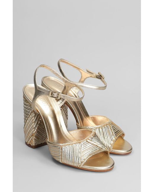 Sandali Lupita in Pelle Oro di SCHUTZ SHOES in Natural