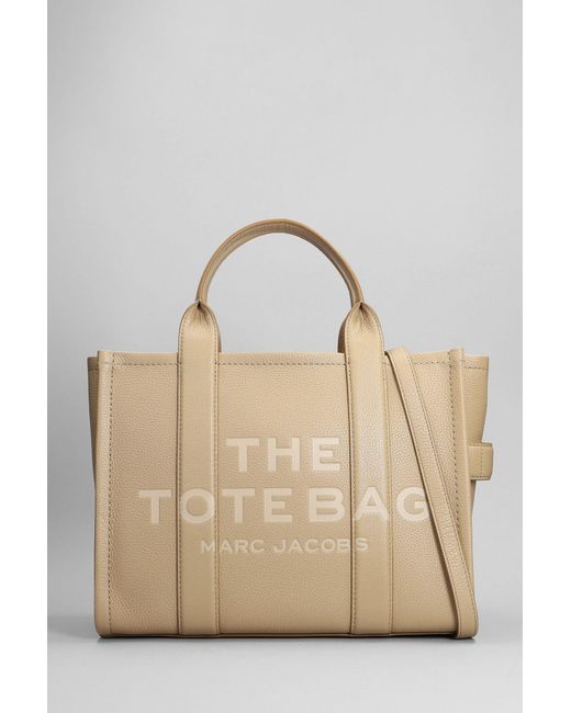 Marc Jacobs Natural The Medium Tote Tote In Camel Leather