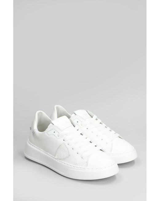 Philippe Model White Temple Low Sneakers for men