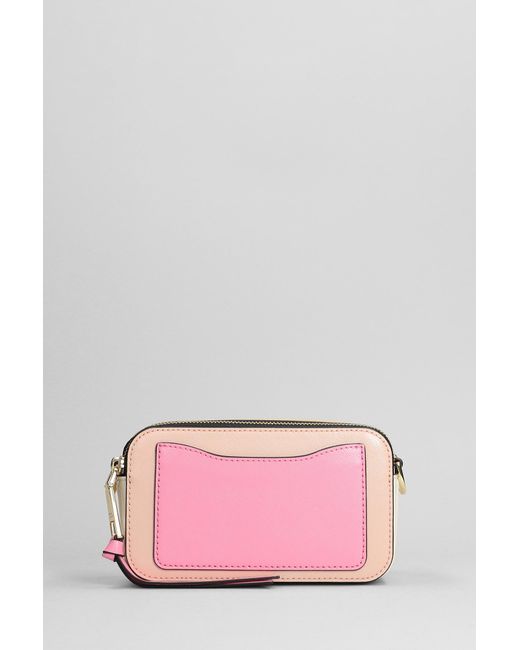 Marc Jacobs Snapshot Shoulder Bag In Rose-pink Leather