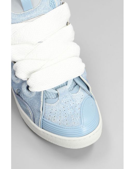 Sneakers Curb in Pelle Celeste di Lanvin in Blue da Uomo