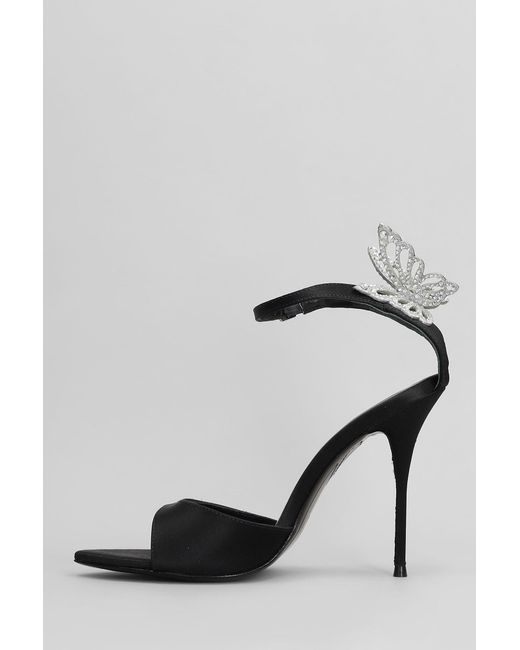 Sandali Aura in Raso Nero di Sophia Webster in Black