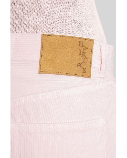 Pantalone Bethany velvet in Cotone Rosa di Haikure in Pink