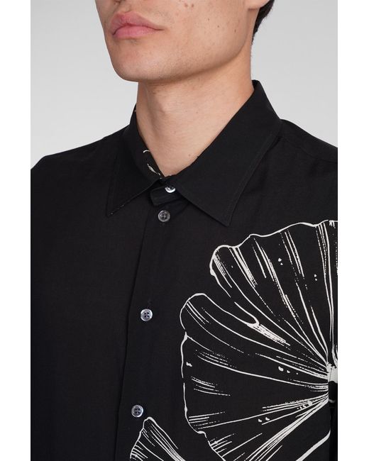 Emporio Armani Shirt In Black Viscose for men
