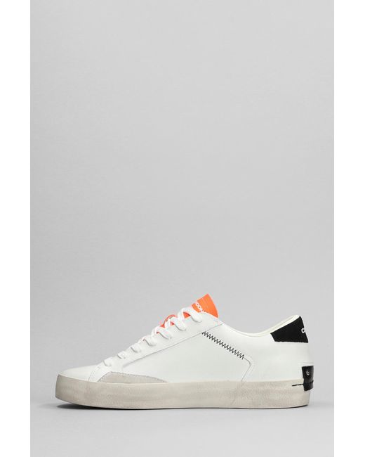 Crime London Sneakers In White Leather for men