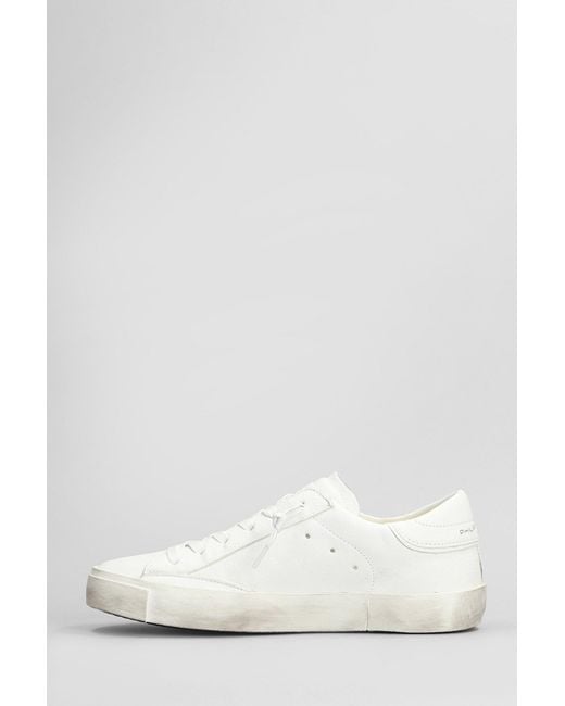Philippe Model White Prsx Low Sneakers