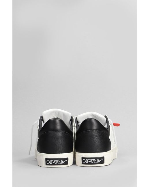 Off-White c/o Virgil Abloh New Low Vulcanized Sneakers In White Leather