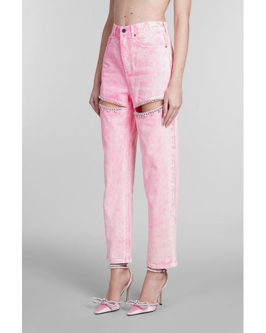 Jeans in Cotone Rosa di Area in Pink