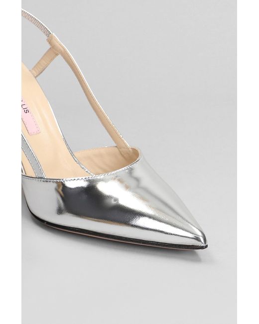Marc Ellis White Pumps In Silver Leather
