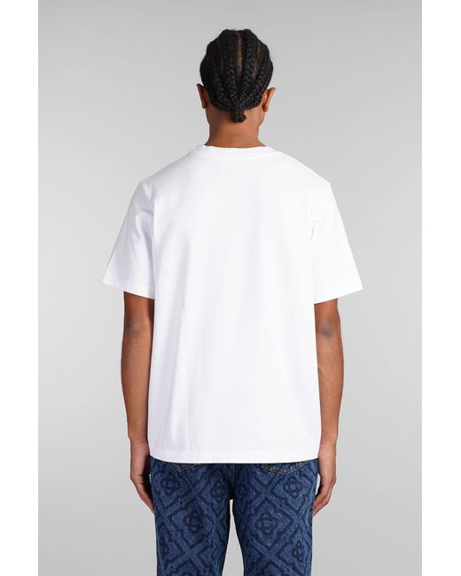 T-Shirt in Cotone Bianco di Casablanca in White da Uomo
