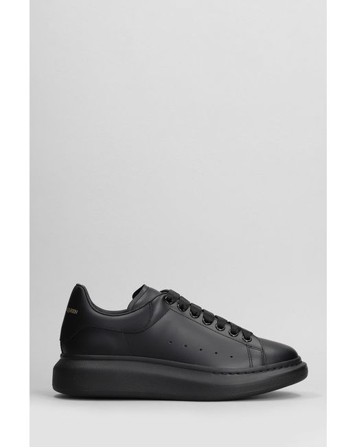 Sneakers Oversize sneak in Pelle Nera di Alexander McQueen in Black da Uomo