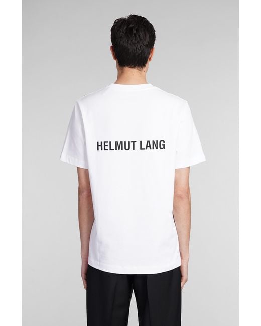 T-Shirt in Cotone Bianco di Helmut Lang in White da Uomo