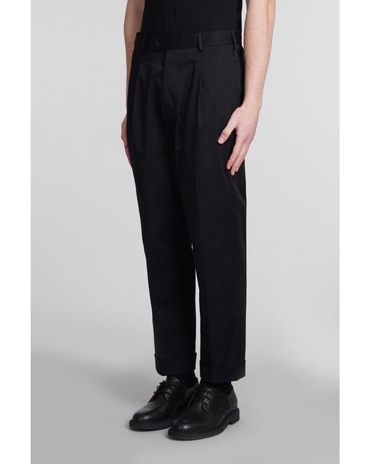 Low Brand Kim Pants In Black Cotton for men