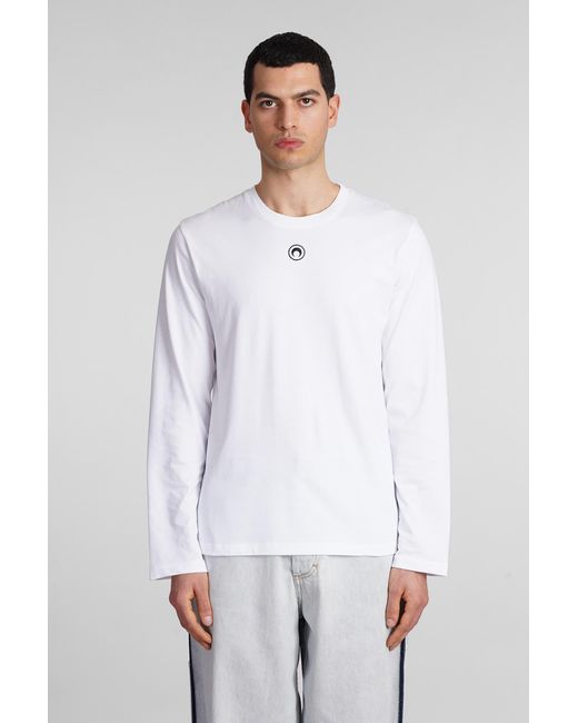 T-Shirt in Cotone Bianco di MARINE SERRE in White da Uomo