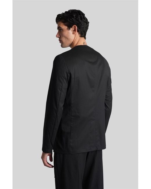 Attachment Gray Blazer In Black Polyester for men