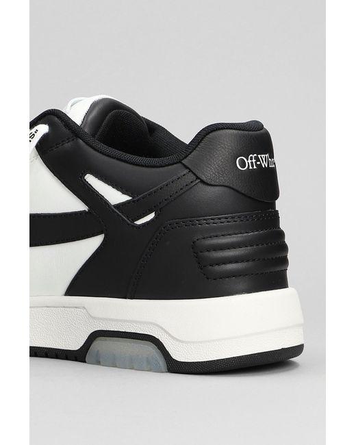Off-White c/o Virgil Abloh Gray Out Of Office Sneakers In White Leather for men