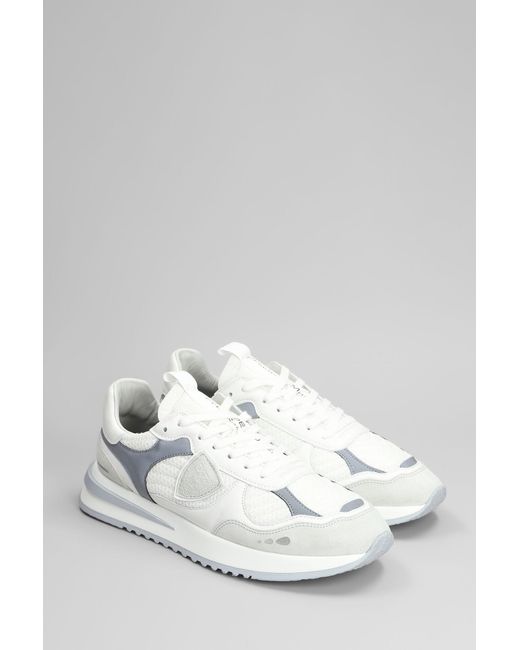 Sneakers Olympique Low in pelle e tessuto Bianco di Philippe Model in White da Uomo