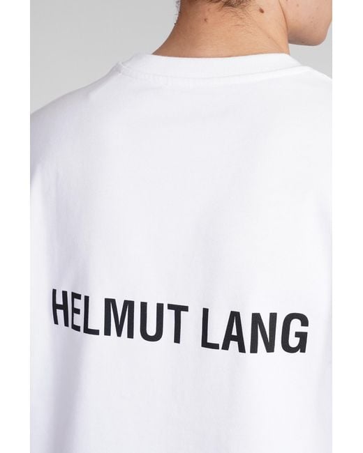 T-Shirt in Cotone Bianco di Helmut Lang in White da Uomo
