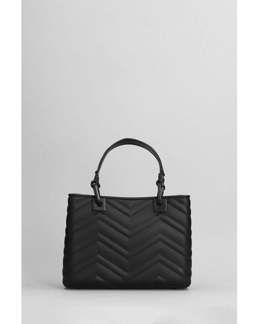Marc Ellis Flat Krissy M Wave Shoulder Bag In Black Rubber/plasic