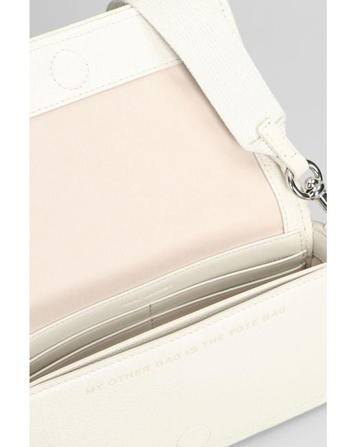 Marc Jacobs Natural The Mini Bag Shoulder Bag In White Leather