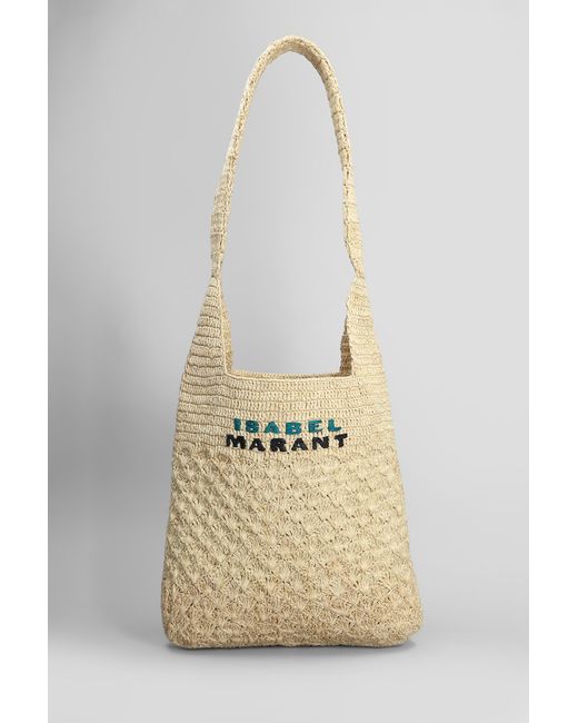 Tote Praia small in rafia Beige di Isabel Marant in Natural
