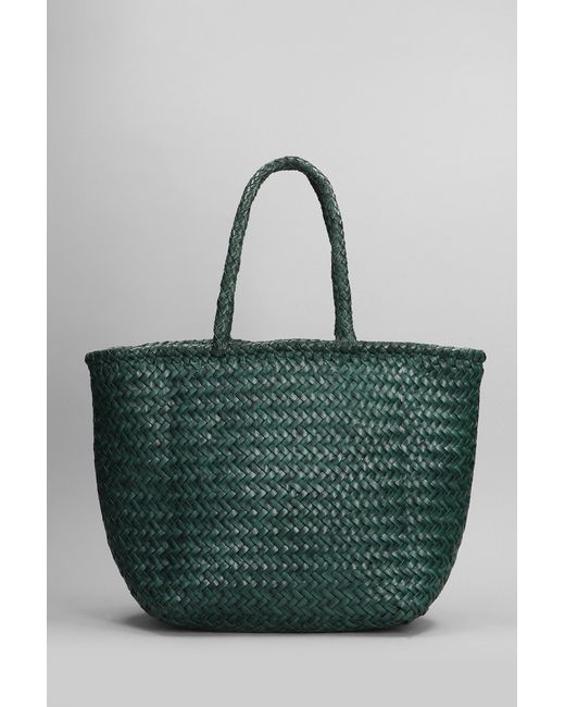 Dragon Diffusion Grace Basket Tote In Green Leather