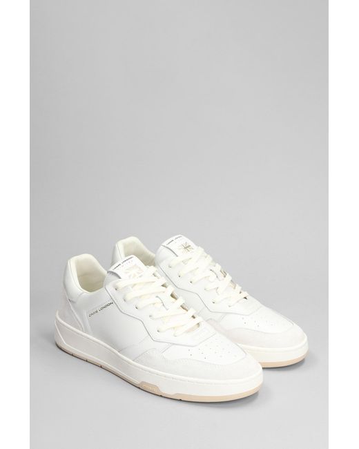 Crime London Sneakers In White Suede And Leather for men