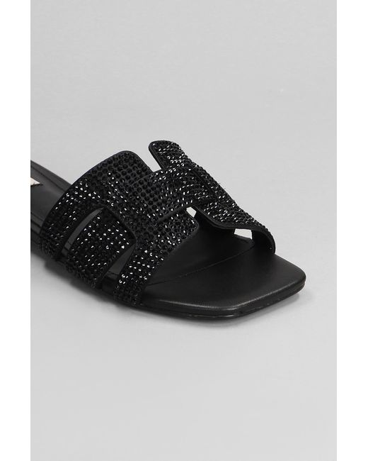 Bibi Lou Holly Flats In Black Leather
