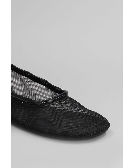 Ballerine Gill mesh in Pelle Nera di Alohas in Gray