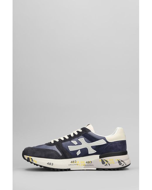 Sneakers Mick in Camoscio e Tessuto Blu di Premiata in Gray da Uomo